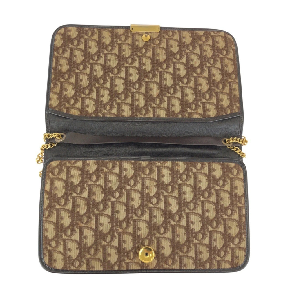 CHRISTIAN DIOR Vintage Brown Leather Trotter Shoulder Bag - Picture 10 of 10